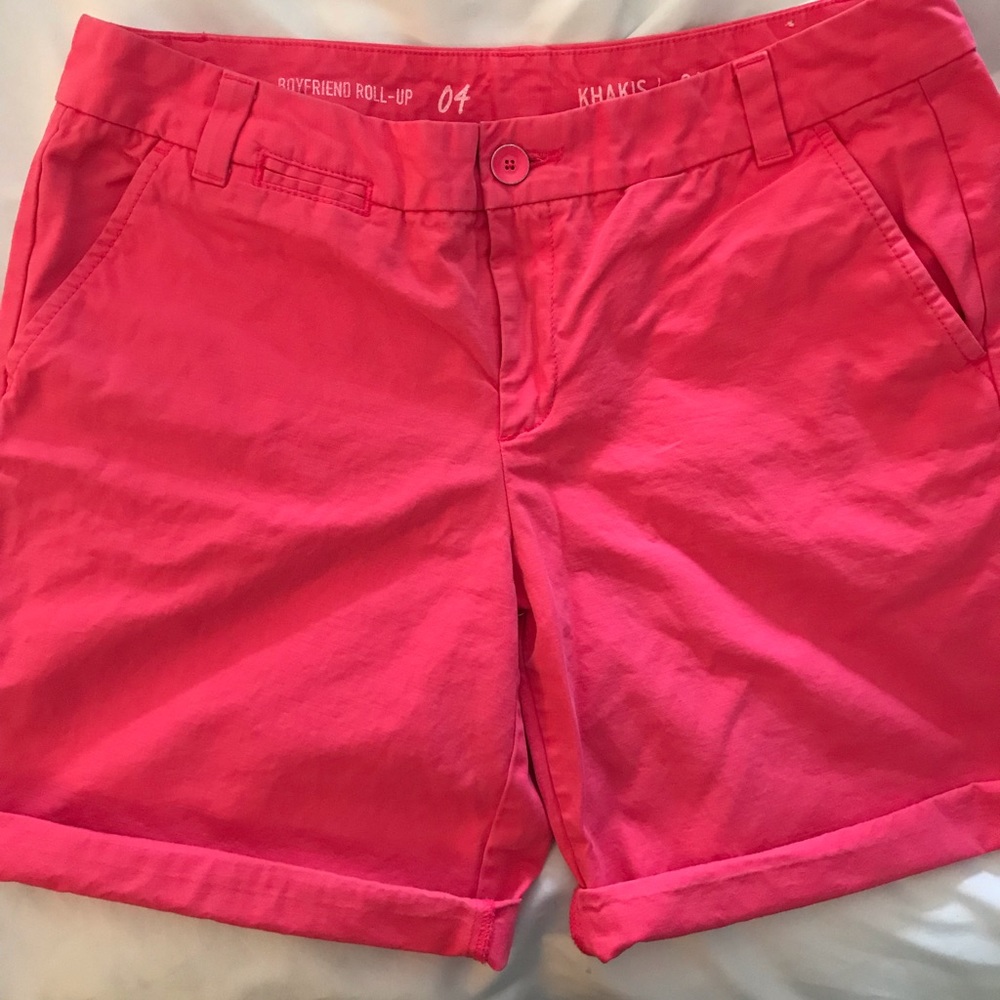 Hot pink boyfriend shorts
